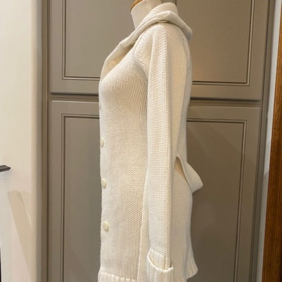 Zara Sweater White Belt Long M - Picture 7 of 15